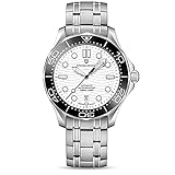 Herren-Uhren mit Selbstaufziehung: Die Pagani Design-Uhr ist mit einem super leuchtenden Zifferblatt, einem seewasserbeständigen Edelstahlgehäuse und -band sowie einer drehbaren Keramik-Lünette mit Markierung bei 60 Minuten; synthetischer Saphir-Kristall-Spiegel, hat eine sehr hohe Lichtdurchlässigkeit, die Härte des Saphirs ist die zweite nach dem Diamanten, wodurch Ihre Uhr langlebiger und widerstandsfähiger gegen Kratzer und Brechungen geschützt ist