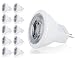 CBConcept UL-Listed MR11 GU4.0 LED Light Bulbs, 5-Pack, 1.8 Watt, Dimmable 220 Lumen, Pure White 6000K, 36° Beam Angle, 12 Volt, 20W Halogen Bulbs Equivalent,Landscape/Accent/Recessed/Track Lighting
