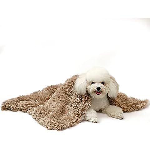 ANWA Pet Blanket Premium Fluffy Fleece Sherpa Dog Blanket, Soft and Warm Throw for Dogs & Cats Fabric Cute Washable Animal Cat Kitten Kennel Mat Plush Cover