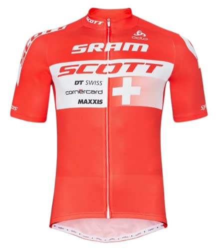 assocauicy Maillot Ciclismo Hombre Verano Jersey con 3 Bolsillos Transpirable para MTB Ruta