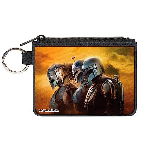 Buckle-Down Star Wars Wallet, Coin Purse, The Mandalorian Series Poster Group Pose Clouds, Canvas