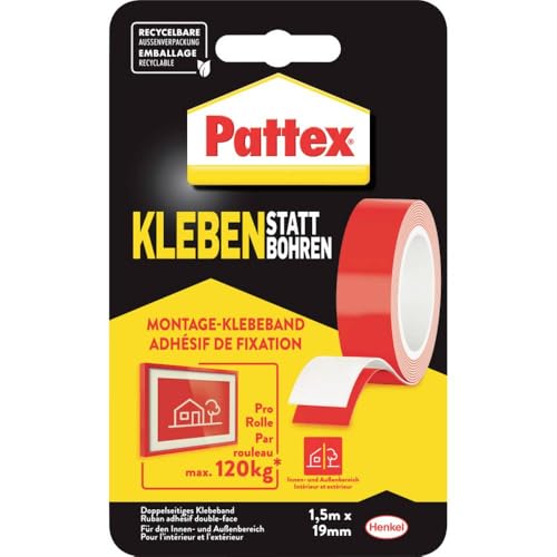 Pattex Kleben statt Bohren Klebeband, extra starkes...