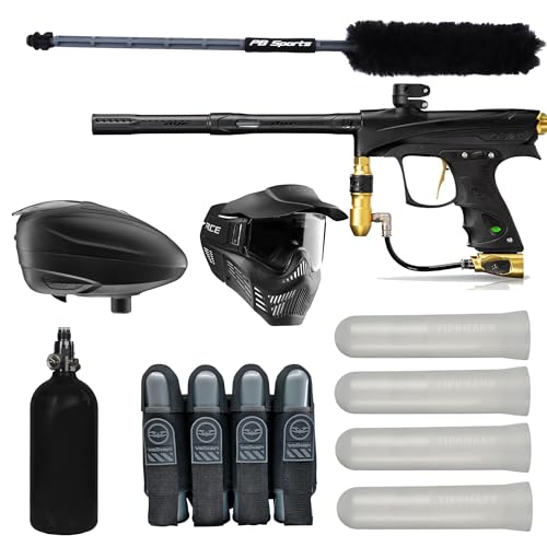 Dye CZR+ Beginner Player Electronic Paintball Marker Package (3000psi Tank, Black/Gold)