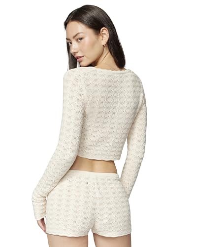 Image of Florence by Mills Women's Le Pointelle Crop Cardi Top