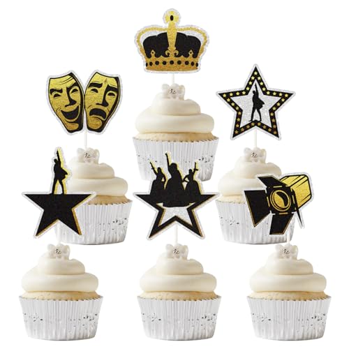 18pcs American Musical Cupcake Topper,Hamilton Inspired Happy Birthday Cake Decor,