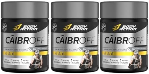 Kit 3 Caibroff Suplementos com Potássio Magnésio B-Alanina 60 Cáp...