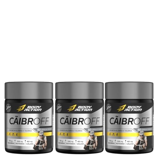 Kit 3 Caibroff Suplementos com Potássio Magnésio B-Alanina 60 Cáp...
