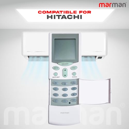 Image of marman Compatible with Hitachi AC Remote Original 68A Model 433kHz Suitable for Logicool Series of 1 | 1.5 | 2 Ton Split and Window AC - Match Exactly to Replicate Genuine Remote Function