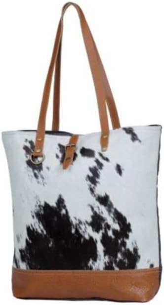 Hairon & Canvas Rock-Strewn Bag by Myrabag