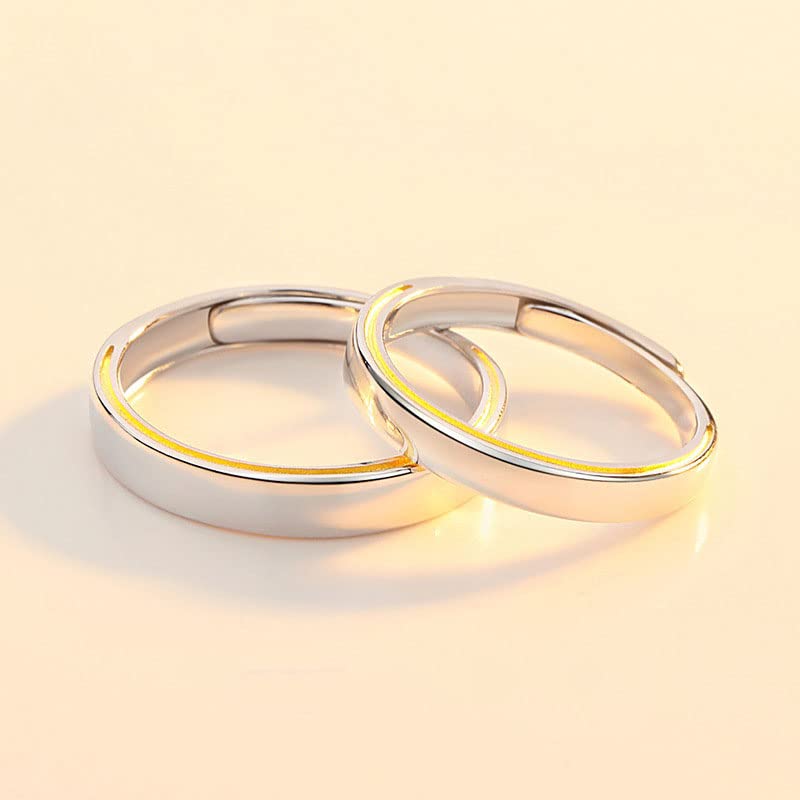 Anneaux de mariage en argent 925 avec finition chic en or de Phnom Penh