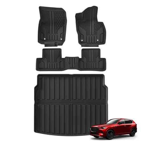 �}�c�_ �V�^ CX-60 ��p 3D�t���A�}�b�g+�Z�J���h�}�b�g+���Q�b�W�}�b�g 4PCS�Z�b�g �t���A�}�b�g MAZDA CX60 2022�N9���`���s CX-60 KH�n 3D���̃J�[�}�b�g �g�����N�}�b�g �J�[�}�b�g �Ԏ��p�݌v TPE�f�� �h�� 