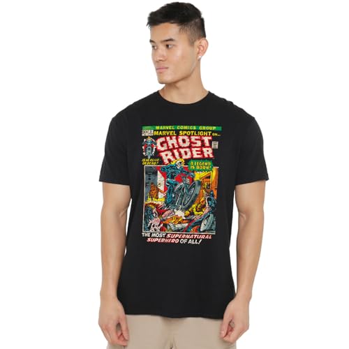 Image of Cotton Soul Marvel Ghost Rider is Born Unisex T Shirt, Black, XX-Large