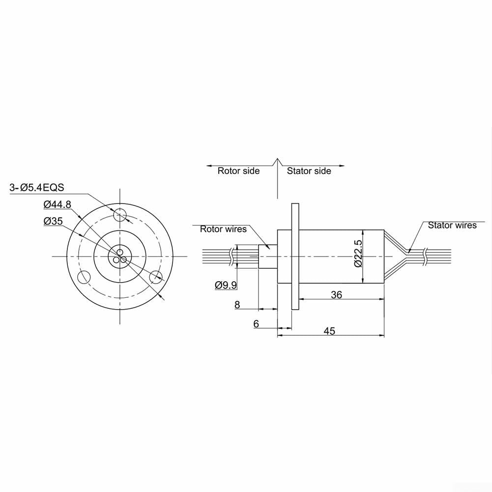 Schleifring-Kollektor MW1330, 3-adrig, 30 A, elektrisch, für Windkraftanlagen, Generatoren, unbegrenzte Rotation, Videoüberwachung