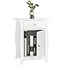 Bonnlo White Nightstand, Small Nightstand with Drawer and Door Cabinet, Wood Nightstand with Storage Organizer, Bedside Table with Drawers, Bedroom Nightstand, End Tables Living Room, Kids' Room, Dorm