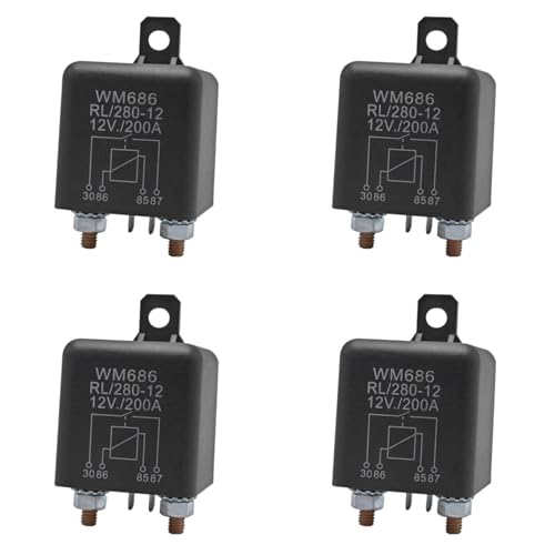 Isolateur de Batterie Relais 12V 200A 4 Broches WM686 Interrupteur Marche Arrêt Voiture