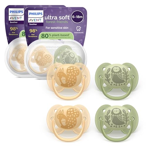 Philips Avent ultra soft Schnuller – kiefergerecht geformtes Design, für Babys, 6–18 Monate, flexibles Saugerschild… – Ansicht 1