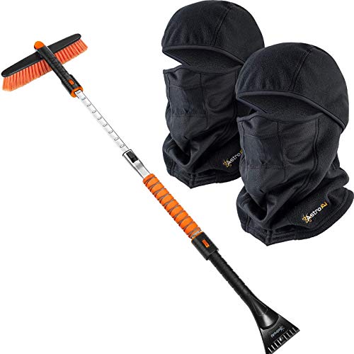Astroai Ice Scraper With Brush&Ski Mask 2Pack Bundle #TOP11