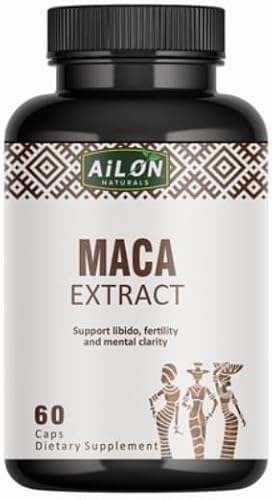 Maca Root Extract (60 Caps) - Energy, Libido, Fertility & Hormone Suppor