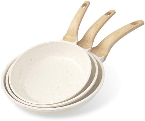 YASHE Set de 3 Sartenes Antiadherentes de 20/24/28 cm con Revesti...