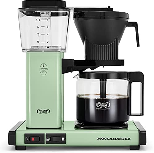 Moccamaster 53925 KBGV Select 10-Cup Coffee Maker, Pistachio Green, 40 ounce, 10-Cup, 1.25L