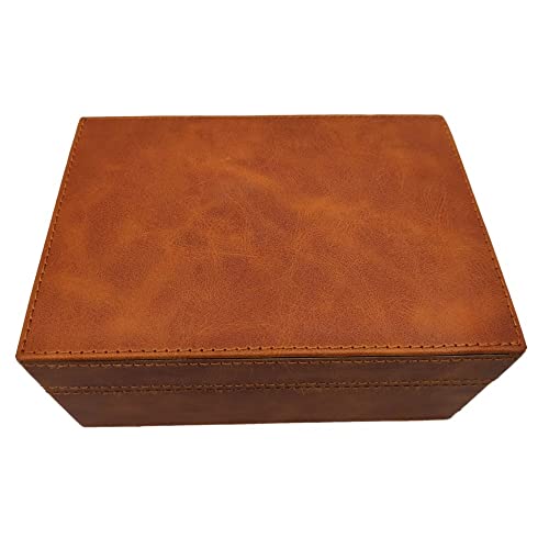 Collectiblesbuy ZHD954 Handmade Keepsake Box Brown Leather Wooden Jewelry And Memory Box Vintage Unique Decorative And Multiuse thumb #5