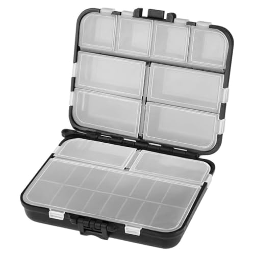 Mobestech 格収納可能釣り餌ボックス 取り外し可能仕切り付き 耐久性ルアー収納ケース フィッシングギア整理用コンテナ 軽量コンパクト持ち