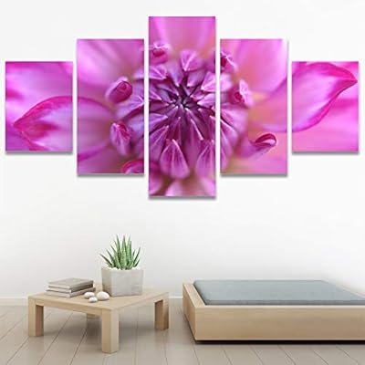 SIGNWIN 5 Panel Canvas Wall Art Botanical Chic...