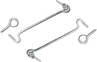 Alipis Pair Swivel Hooks Stainless Steel Hooks Swivel Gate Door Hook Lock with Screws Window Latches Window Hook Window Brace Cabin Hook Old Fashioned Hook up Hook Nail Revolving Door