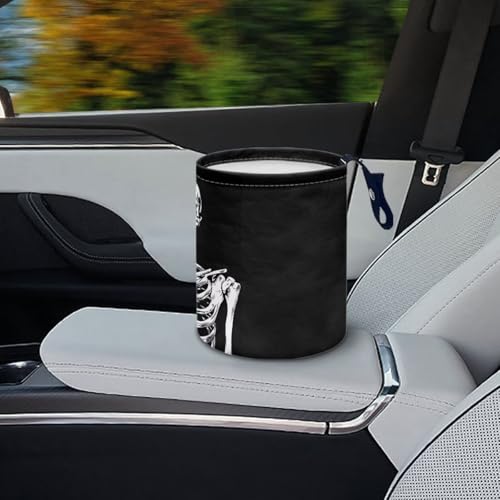 Image of Pensura Cartoon Cactus Car Trash Bag Cute Grocery Organizer Hanging Vehicle Garbage Can Waterproof Multipurpose mini Trash can for car Auto Accessories for Car, Home, Outdoor