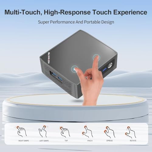 Image of KN1 Mini PC Touch PC Intel N4000(up to 2.6GHz),8GB LPDDR4 128GB eMMC,Support M.2 SSD Expansion (512GB /2TB),Support 4K Dual Display, 2.4G /5G WiFi,BT 5.0,USB 3.0,Mini Desktop Computer for Home /Office