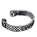 bayite Metal Bands Compatible Fitbit Alta and Alta HR, Jewelry Bangle Adjustable Bracelet with Rhinestone， (Black, 5.5" - 7.2")