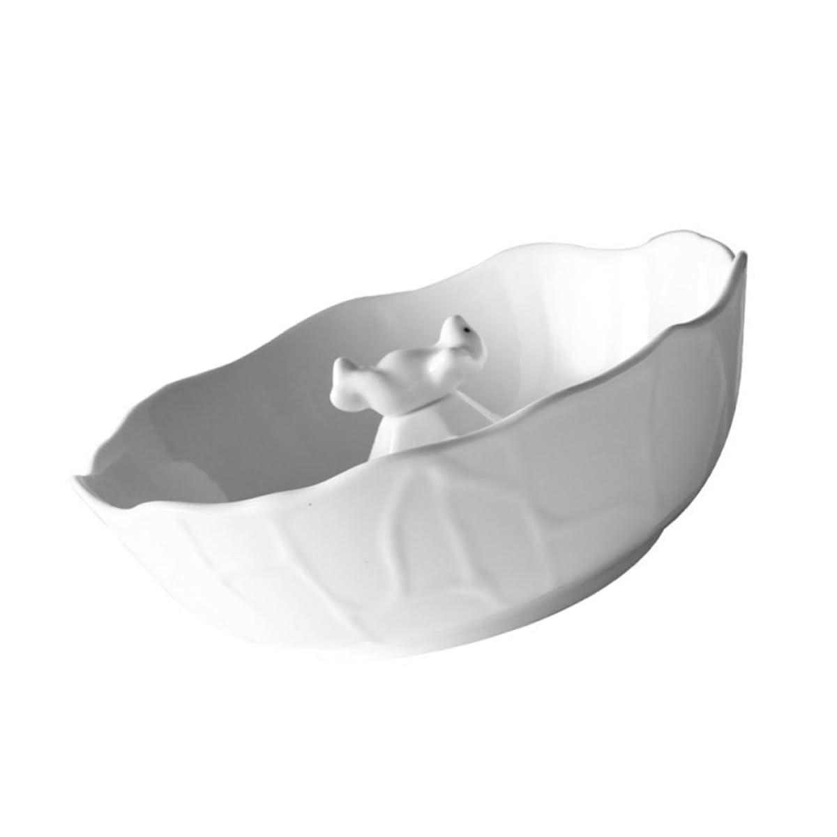 Bol en céramique d'ours 3D blanc de 1000ml multifonction pour soupe et salade