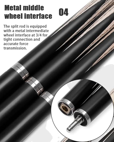 Taco de billar Pool Cue Stick para adultos 3/4 Split Snooker miniatura 5