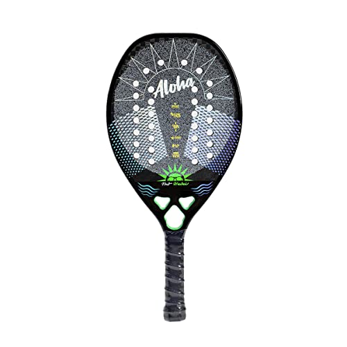 Raquete de Beach Tennis 100% 3K e 12K Fibra de Carbono Brastoy (12K Verde)