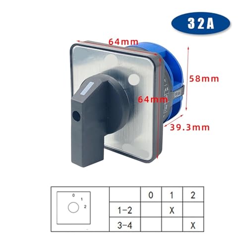 Interruptor de leva de 32A con contactos de plata para control estable 2
