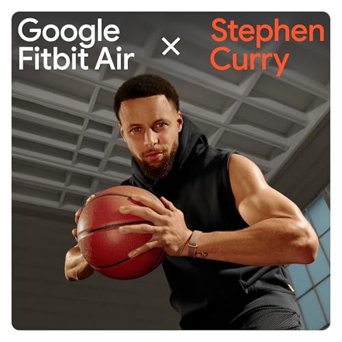 Image of Google Fitbit Air - Special Edition Stephen Curry - Rye with Large Obsidian Active Band Bundle