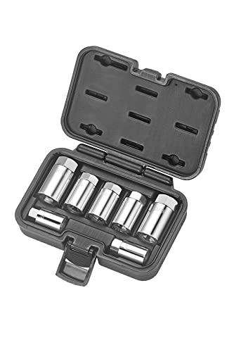 Kauplus 7PCS Stud Remover Tool Set, SAE Stud Removal Socket Set - 5/8", 9/16" 1/2", 7/16" 3/8", 5/16" 1/4", Damaged Bolt and Stud Extractor