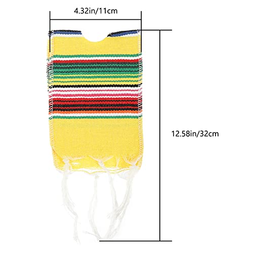 Toyvian 5 Pçs Poncho De Cerveja Material De Festa Mexicano Mini Ponchos Capa Para Garrafa De Cerveja