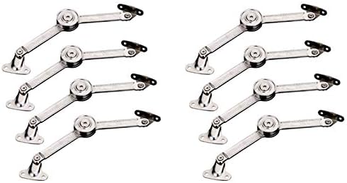 8ピースranly stopヒンジキッチンキャビネットドアサポートロッド調整可能なヒンジ家具ワードローブ持ち上げフラップステイハード