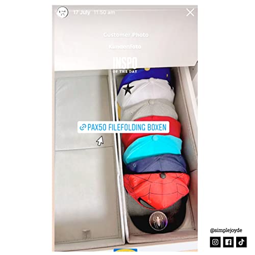 SIMPLE JOY® PAX50 FileFolding Box für IKEA Pax Kleiderschrank; DAS ORIGINAL; passgenau; Stabiler Boden; Schubladen Ordnungssystem, 2er Set