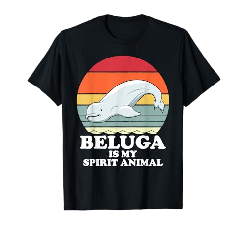 Beluga Whale is My Spirit Animal como regalos retro de Beluga Camiseta