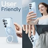 JETech Pierścień Obrotowy 360 Stopni Etui dla Samsung Galaxy S26 Ultra, Kompatybilny z MagSafe, Przejaśniać Odporny na Wstrząsy Telefonu Osłona z Podstawka & Uchwyt Pierścieniowy (Jasnoniebieski)