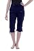 Alki'i Women's Elastic Waist Drawstring Capri with Pockets 2134