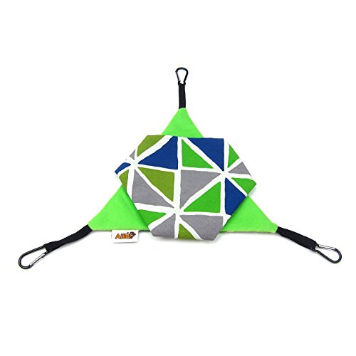 Alfie Pet - Kasey Hanging Hammock Bed For Mouse, Chinchilla, Rat, Gerbil And Dwarf Hamster - Color: Grey Green #TOP3
