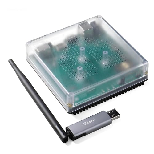 smattex Home Assistant Green Plug & Play Set – vorkonfiguriert mit USB Antenne (Thread/Matter) 4 GB RAM, 32 GB Speicher, Gigabit LAN, 2× USB, Zigbee möglich, sofort starten