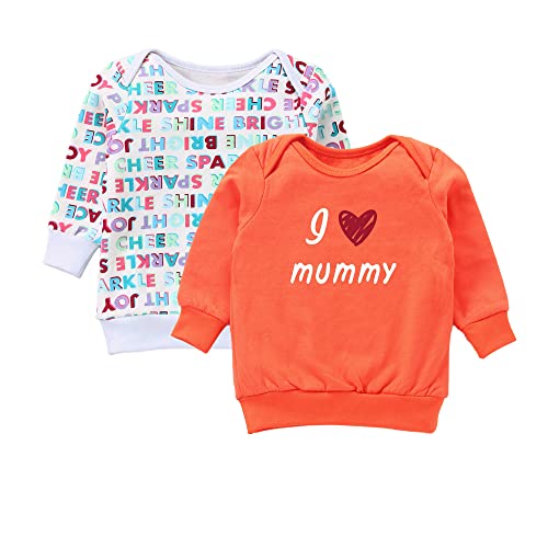 Image of Baby Sweatshirt Pullover, Winter Wear Full Sleeve Tshirt, All Day Outerwear for Light Winter - 2-Pack