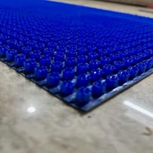 Image of LIYALI PVC Spike Entrance Door Mat, Anti-Slip Textured Noodle Weave, Indoor Outdoor Use for Home and Office (Blue - 2 X 4 FT / 60 X 120 CM)