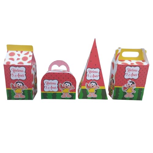 Kit 32 Lembrancinhas Personalizadas Aniversário Caixinhas Surpresa Magali 4 Modelos