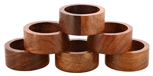 Artique Mind N' Creation AMNC_PNR_08 Wood Napkin Rings Set Of 8 thumb #2