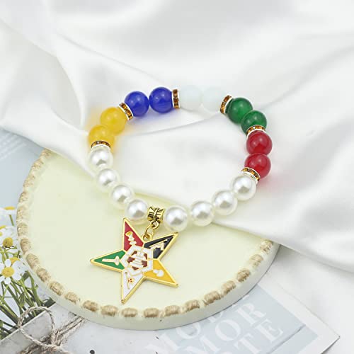 Scwasen OES Sorority Paraphernalia Gift Order of The Eastern Star Bracelet Necklace OES Bracelet Jewelry for Women Soror2